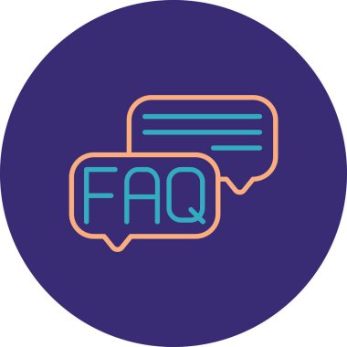 Faq simge vektör illüstrasyonu