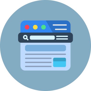 Düz biçimli internet tarayıcı simgesi