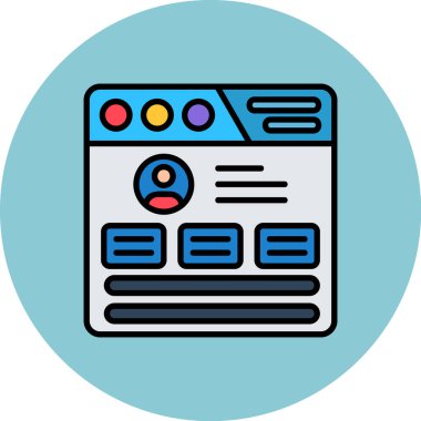 tarayıcı web sayfası basit illüstrasyon