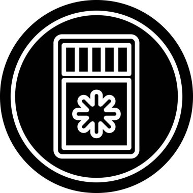 Beyaz arkaplandaki tek bir çiçek simgesinin vektör çizimi