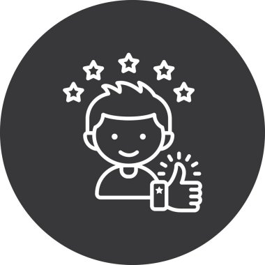 pozitif simge vektör illüstrasyonu