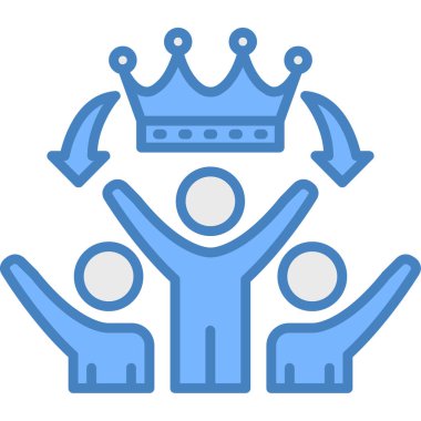 liderlik yönetim simgesi, vektör illüstrasyonu