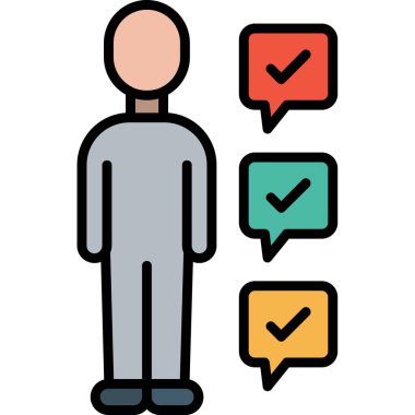 iş yönetimi düz vektör simgesi