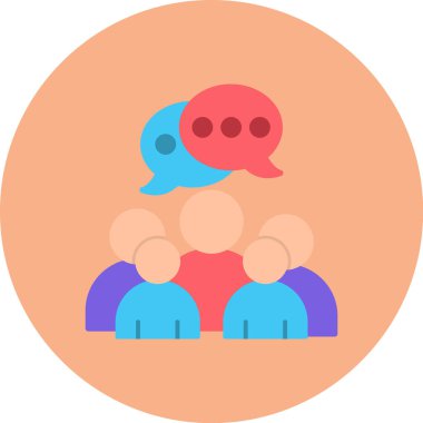 Konuşma baloncuklarındaki insanların vektör çizimi