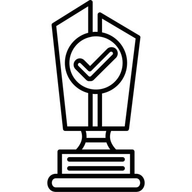 Kupa. Web simgesi basit illüstrasyon