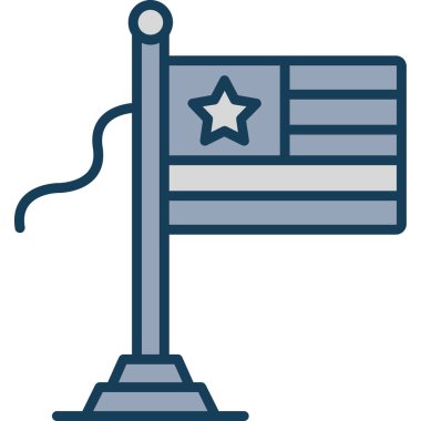 ABD bayrak vektör illüstrasyonu