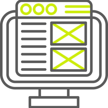 Tarayıcı tarayıcı simgesi - taslak biçimi