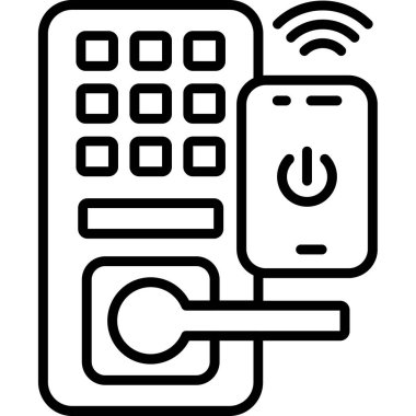 Cep telefonu simgesi, vektör illüstrasyonu