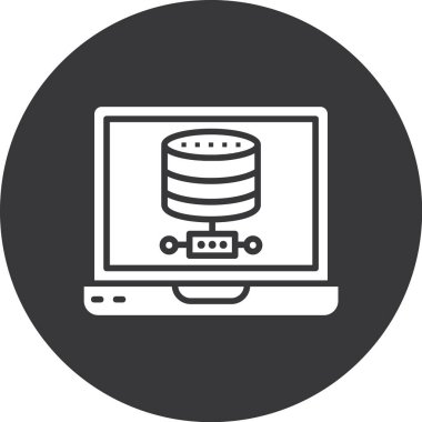 sunucu vektör çizgisi simgesi dekoru