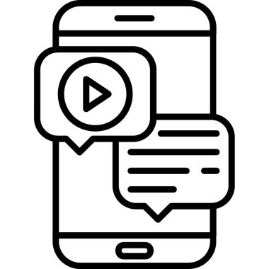 Sohbet mesajı vektör illüstrasyonu