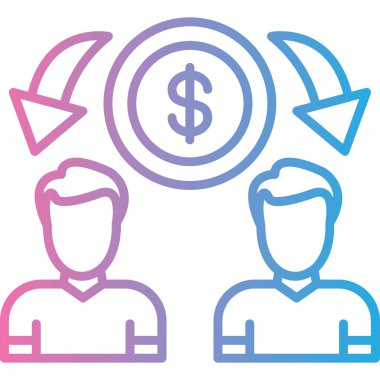 Dolar. Web simgesi basit illüstrasyon