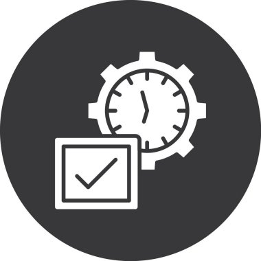 Zaman simgesi vektör illüstrasyonu