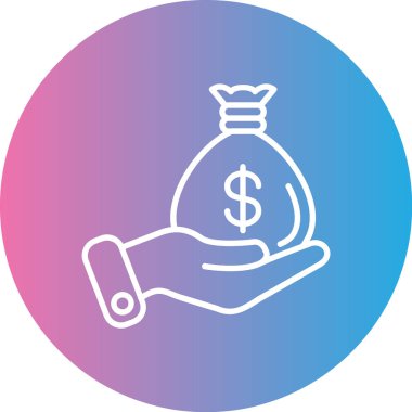 Para simgesinin vektör illüstrasyonu