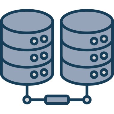 veritabanı. Web simgesi basit illüstrasyon