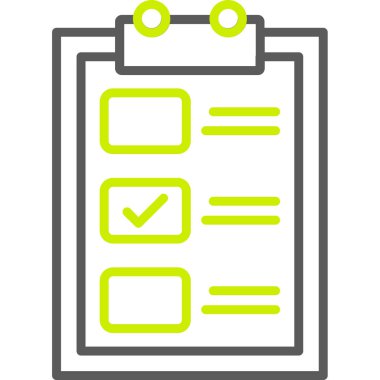 Kontrol listesi. Web simgesi basit illüstrasyon