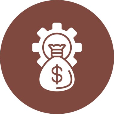 Vites düz vektör yuvarlak simge