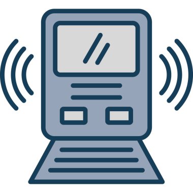 Kablosuz. Web simgesi basit illüstrasyon