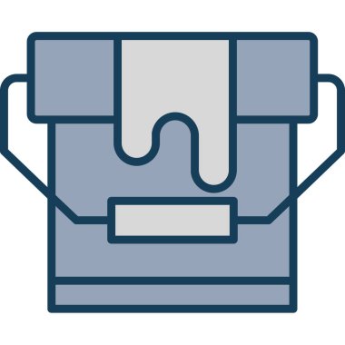 Bir torba simgesinin vektör illüstrasyonu