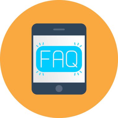 faq simge vektörlü cep telefonu