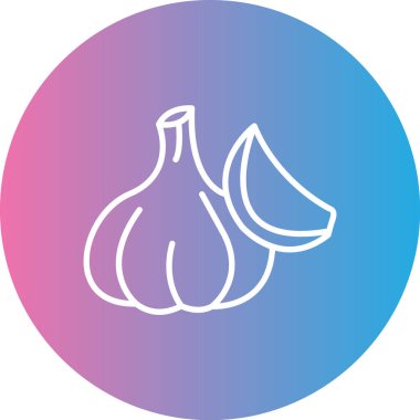 Sarımsak. Web simgesi basit illüstrasyon