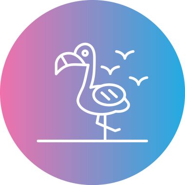 Kuş simgesinin vektör illüstrasyonu