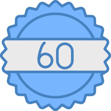 Bir 6. yıldönümü simgesinin vektör illüstrasyonu