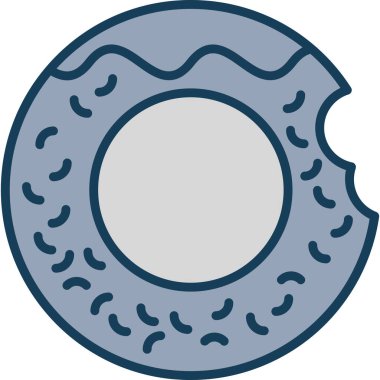 donut. Web simgesi basit illüstrasyon