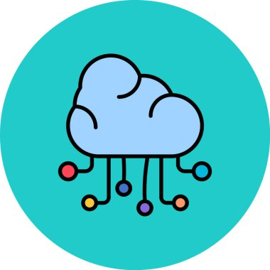 Bulut. Web simgesi basit tasarım