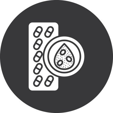 Bir zar ile kumarhane çipinin vektör çizimi