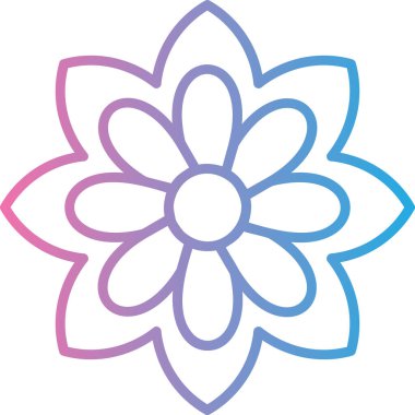 çiçek vektör simgesi. biçim iki renkli düz sembol, pembe ve gri renkler, yuvarlak açılar, beyaz arkaplan.