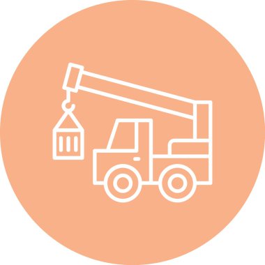 İnşaat vinç simge vektör çizim