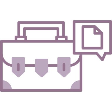 evrak çantası web simgesi, basit vektör illüstrasyonu