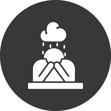 Bulut simgesinin vektör illüstrasyonu