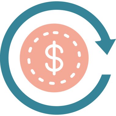 Para için. Web simgesi basit illüstrasyon