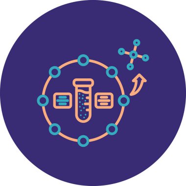 DNA simgesinin vektör illüstrasyonu