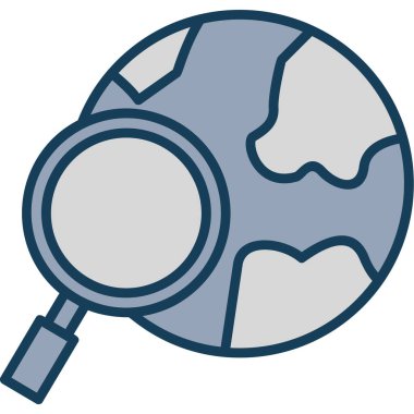 Arama simgesi vektör illüstrasyonu