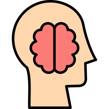 Konuşma kabarcığı vektör çizimi olan insan beyni