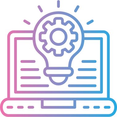 Bir fikrim var. Web simgesi basit illüstrasyon