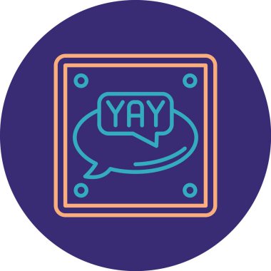 evet moda tarzında izole edilmiş arkaplan simgesi