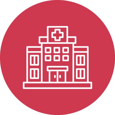 Hastane simgesi, vektör illüstrasyonu