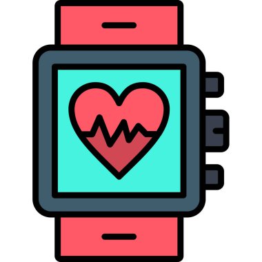 kalp hızı simgesi vektör çizimi çizimi