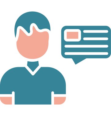 İnsan kafası ikon vektör çizim tasarımı ile konuşma baloncukları