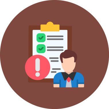 İşaretli düz dizayn simgesi