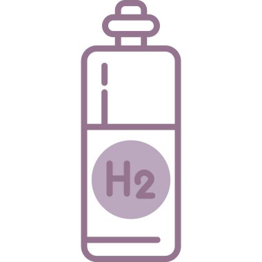 Kimyasal şişe ikonu. Web için kimya ekipmanı vektör simgelerinin basit illüstrasyonu