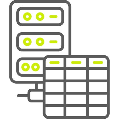 Bilgisayar sunucu simgesini, vektör çizim