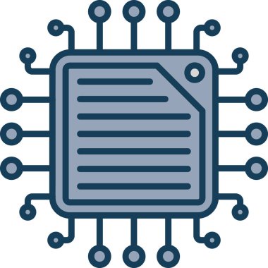 devre kartı simgesi, vektör illüstrasyonu