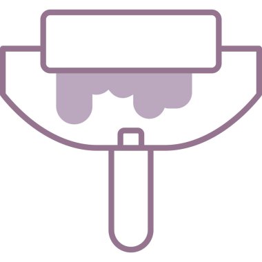 Beyaz arka planda boya silindiri, illüstrasyon, vektör.