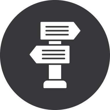 yön simgesi, vektör illüstrasyonu