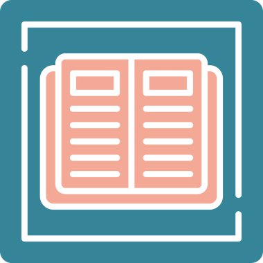 Kitap. Web simgesi basit illüstrasyon