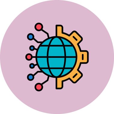 küresel ağ. Basit resimleme